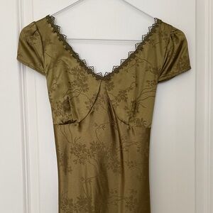 RIHOAS Olive Floral Lace Chemise